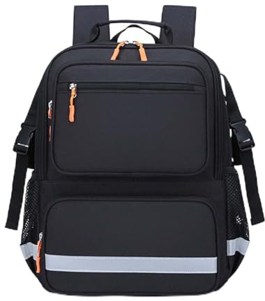 Rollstuhl Rucksack, Rollstuhl Tasche Hinter dem Sitz, Große Kapazität Rollstuhlzubehör - Rollstuhltasche Hinten - Mit reflektierendem Streifen für Medikamentenlagerung - Nur Tasche (C) (Black)