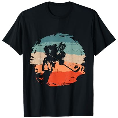 Retro Eishockeyspieler Eishockey Kinder Jungs Männer T-Shirt