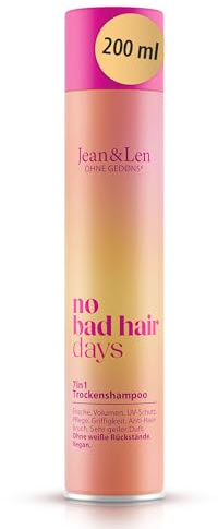 Jean & Len 7in1 Trockenshampoo, ohne weiße Rückstände, für Volumen & Frische, mit UV-Filter, pflegend & stärkend, blumiger Duft, ohne Parabene & Silikone, vegan Dry Shampoo, 200 ml