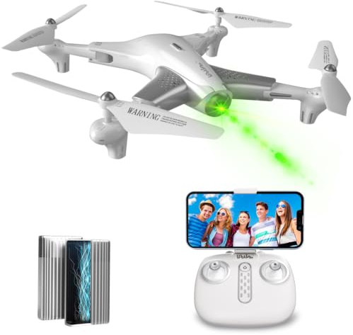 Loolinn | Drohne mit Optischer Flusspositionierungstechnologie - 40 Minuten lange Flugzeit/Sehr stabiler Flug - Quadrocopter Drohnen mit Kamera HD für Kinder als Geschenk