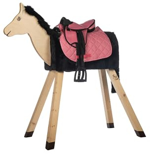 HKM SPORTS EQUIPMENT 9346 Shettysattel-Set Beginner, Shetty Sattel inkl Schabracke Steigbügel Pink, St