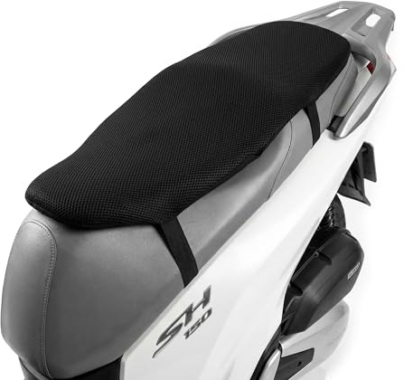 Auto Accessori Lupex Gel-Sitzkissen für Motorräder und Sooter in 3D, Sattelbezug, verstellbar, rutschfest, atmungsaktiv und flexibel, Sitzbezug, Maße 62 x 29 x 3 cm