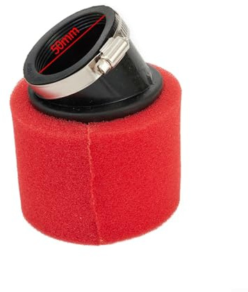 GLFLOW Schaumstoff-Luftfilter für Motorrad, ATV, Go-Kart, Dirt Bike, Rot, 50 mm