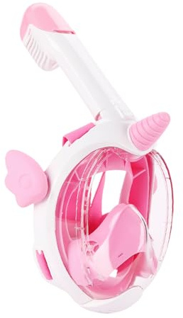 Vitare Schnorchelmaske für Kinder, 180° Panorama Tauchmaske, wasserdichte und Auslaufsichere Taucherbrille mit Schnorchel, Vollgesichts Schwimmmaske - Einhorn XS