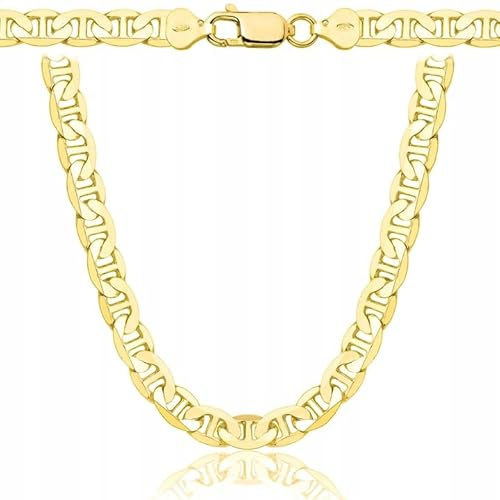 AMAR OPRAVA Gold Damen/Herren Kette 925/585, original geflochten, Goldkette- Halskette, vergoldete kette 585- königskette gold, goldschmuck plattenkette