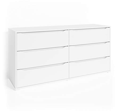 Vicco Kommode Ruben, Weiß, 48 x 77.6 cm | zur Aufbewahrung von Kleidung und Alltagsgegenständen