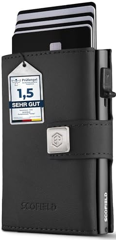 SF SCOFIELD Geldbörse Herren | Portmonee Herren für 11-12 Karten | Geldbeutel RFID Schutz | Portemonnaie | Wallets for Men | Smart Wallet | Kreditkartenetui | Slim Wallet | Kartenetui Klein