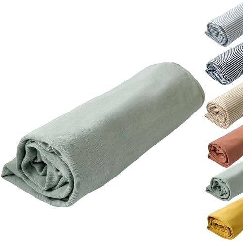 Hoppediz Pucktuch Baby Bio-Baumwolle – elastisches Pucktuch für Neugeborene – weich & anschmiegsam – zur Beruhigung – ab Geburt – auch als Decke nutzbar – Salbei