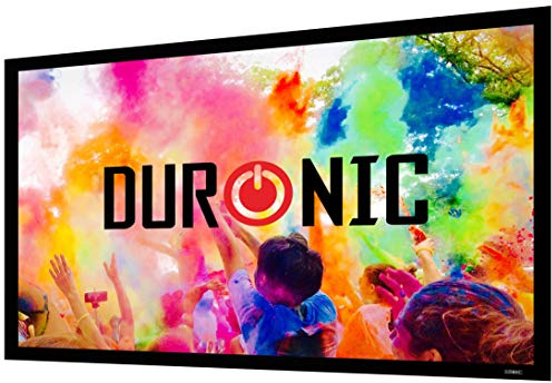 Duronic FFPS92 Leinwand | 16:9 Beamer Screen | 92 Zoll | 203 x 114 cm | Projektorleinwand für Wandmontage | Heimkino mit 4K Full HD 3D | Projektionsleinwand für Gaming, Büro, Präsentationen, Schule
