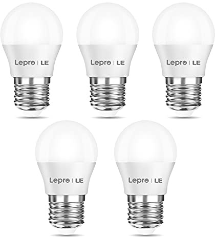 Lepro 2.5W E27 LED Warmweiss, 250 Lumen Glühbirne E27 ersetzt 25W, 2700K Warmweiß G45 glühbirnen, 180°Abstrahlwinkel Led Birne, Nicht Dimmbar, 5 Stück