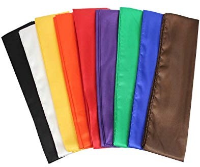 S.B.J - Sportland Schärpe aus Satin, Farbe schwarz