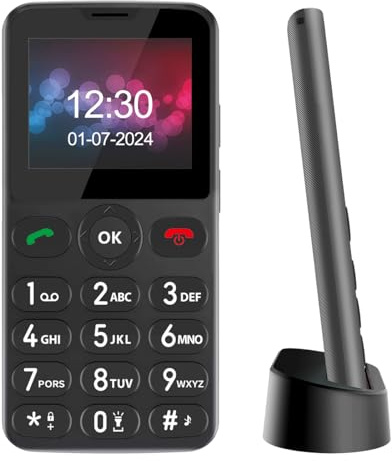 Melefon 4G Seniorenhandy mit Großen Tasten, Mobiltelefon Ohne Vertrag, 2,2 Zoll Farbdisplay, 1400 mAh Akku Lange Standby-Zeit, USB-C, Ladestation, Rentner Senioren Handy Einfach mit SOS-Taste