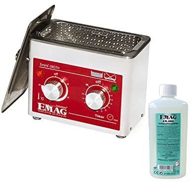 EMAG Ultraschallreiniger Emmi 08STH Universal-Set I Brillenreinigungsgerät auch Schmuck & Uhren I Ultraschallreinigungsgerät aus Deutschland I 600ml