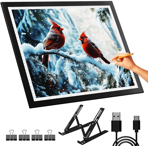 DONPODER A3 LED Leuchttisch,für Diamantmalerei,Zeichnen mit Ständer