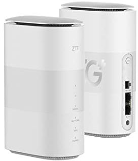 ZTE MC801A HyperBox 5G Wireless Router Unlocked - WWAN - 2-Port Switch - 802.11a/b/g/n/ac/AX - Dual Band White