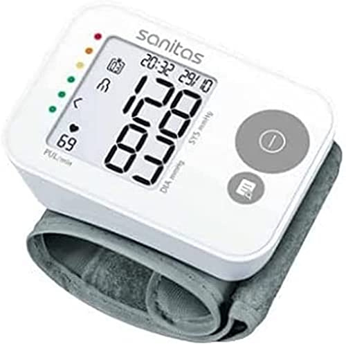 Sanitas SBC 22 Handgelenk-Blutdruckmessgerät (vollautomatische Blutdruck und Pulsmessung, Warnfunktion bei möglichen Herzrhythmusstörungen)