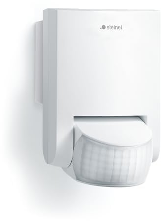 Steinel Bewegungsmelder IS 130-2 weiß, 130° Bewegungssensor, 12 m Reichweite, für den Innen- und Außenbereich, IP 54