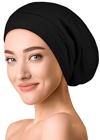 OLESILK Seidenhaube Bonnet Beanie für Tag & Nacht, Seide/Modal Unisex | Mütze & Bonnet: 100% Seide innen, Modal außen, dünn & weich. Chemo-Kopfbedeckung, Laufmütze, verstellbar.