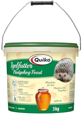 Quiko Igelfutter 3kg - Igelfutter Trockenfutter - Nahrhafte Vollnahrung - Mit Insekten und Eibiskuit für den Proteinbedarf - Speziell auf die Bedürfnisse des Igels abgestimmt
