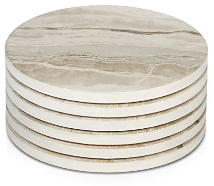 LIFVER Untersetzer Gläser, Absorbierend Mit Korkboden, Für Getränke in Bars, Cafés, Haus, Party, Büro, Geschenke Für Mama Papa
