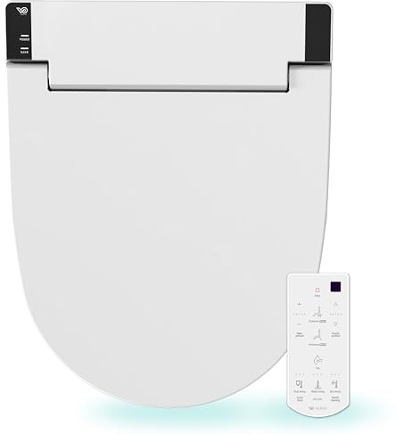 VOVO VB-6100SR Rund Elektronischer Smart Bidet Toilettensitz, Selbstreinigende Düse aus Volledelstahl, Nachtlicht, umweltfreundliche Energieeinsparung, beheizter Sitz, aus Korea