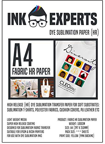 Ink Experts Stoff A4 High Release (HR) Sublimationspapier 100 g/m² (100 Blatt)