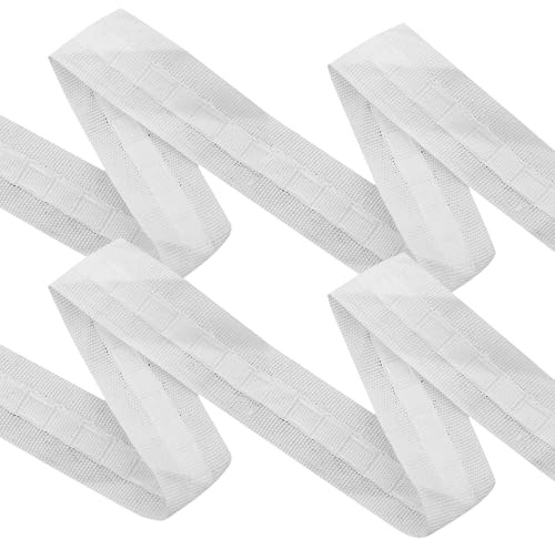 Gardinenband Kräuselband,30M*2.5cm Vorhangband Polyester,Vorhang Faltenband,Universalband Weiß Gardinen,Überschrift Band für Gardine Haken