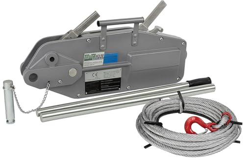 TRUTZHOLM Seilzug Greifzug Seilwinde 3200 kg Forstseilwinde Offroad Winde inkl. 20m Seil und Abscherstiften Sicherheits - Lastenhaken (3200kg)