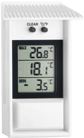 TFA Dostmann Digitales Maxima-Minima-Thermometer, wetterfest, für innen oder außen geeignet, L 81 x B 31 x H 132 mm