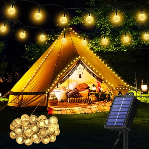 Realky Solar Lichterkette Außen, 30 LED 8,1 m, IP65, 8 Modi
