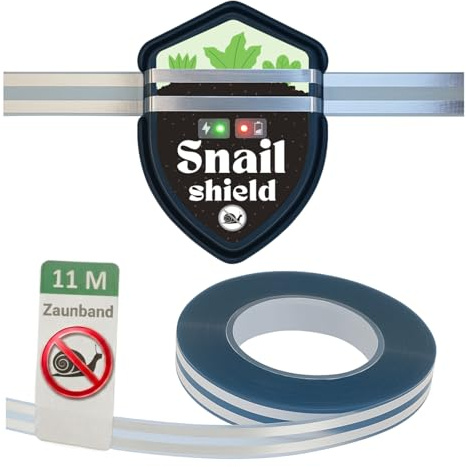 Snail Shield® - PRO Schneckenzaun Elektrisch Set für Hochbeet mit 11m Zaunband, Schneckenschutz für Gärten, Gemüsebeet, Pflanzen, Einfache Installation, verbesserte Software 2026 (Made in EU)