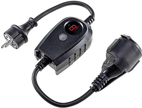 ChiliTec Steckdose mit Dämmerungsensor Aussen Steckdosen-Adapter mit Timer - 230V IP44 2300Watt Zwischenstecker Automatische Schaltung von Beleuchtung Licht Lampen im Aussenbereich