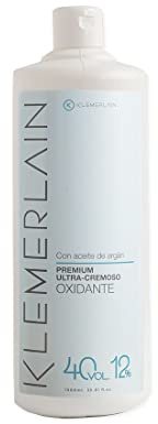 KLEMERLAIN Oxidationsmittel Creme 40 Vol 12 % | 1 L | Premium Entwickler mit Arganöl für Permanente Haarfärbung & Blondierung | Vegane Formel mit Osmosewasser | Professionell