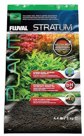 Fluval Stratum, Bodengrund fuer Aquarien, fuer Pflanzen und Garnelen, 2kg