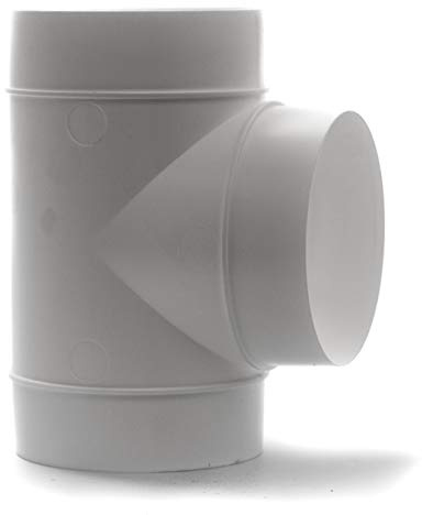 Vent Systems Ø100mm Kanalverbinder 3-Wege-Schlauchadapter ABS Kunststoff/Splitter für Schlauch T-förmige runde Rohrverbinder - Abluftventilator - Kanal Schlauchtrockner Entlüftung T-Verbinder