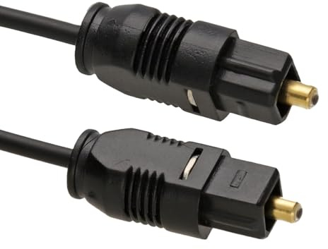 kenable Optisches Digitalkabel TOSLINK 2,2mm Audiokabel für TV Soundbar Surroundsystem 5.1 Sound 0,3m Schwarz
