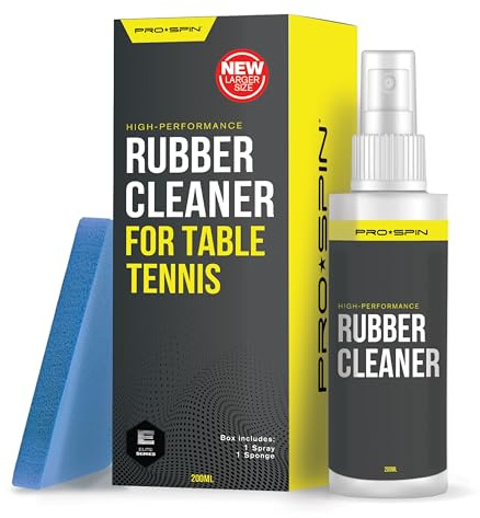 PRO-SPIN Tischtennisschläger Reinigungsset – 200 ml Reiniger mit Schwamm | Entfernt effektiv Staub und Schmutz vom Tischtennisbelag
