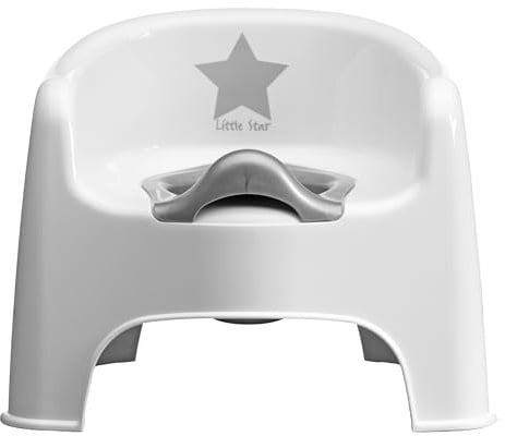 Topfstuhl Little Star rutschsicheres Baby & Kinder Töpfchen - der zauberhafte Töpfchen-Trainer mit Spritzschutz, Sternaufkleber, herausnehmbaren Einsatz & hoher Rückenlehne für optimalen Komfort