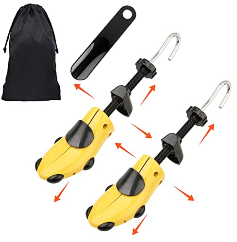 Halcent Schuhspanner Herren und Damen 2-Wege Schuhspanner Kunststoff & Metall Schuhdehner Schuhweiter für Einstellbare Länge und Breite Schuhstrecker mit Schuhlöffel