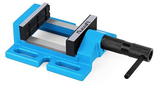 Nucraft Bohrmaschinen-Schraubstock Process Cyan mit Backenbreite 100 mm, in Process Cyan, und mit Verstellfunktion, die maximale Öffnungsweite beträgt 85 mm