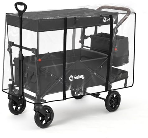 Sekey Bollerwagen Regenschutz für Bollerwagen Faltbar mit Dach für SS5050 | Bollerwagen mit Dach, Regenabdeckung 60*75*110CM aus Hochwertigem EVA-Material 【Bollerwagen NICHT enthalten】