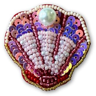 Broschen aus Perlen & Pailletten – bunte Anstecker für Kleidung & Taschen | Brezel, Flamingo, Schildkröte, Hummer, Champagner, Glas, Muschel und Schildkröte