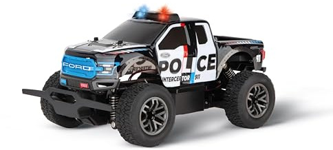 Carrera - 370182024 - Ford F-150 Raptor Police I 2,4GHz I Original Lizenz I LED Polizeilicht I High-Speed bis zu 25km/h I Digital proportionales Fahren & Lenken I Vollgefedertes Fahrzeug, ab 8 Jahren