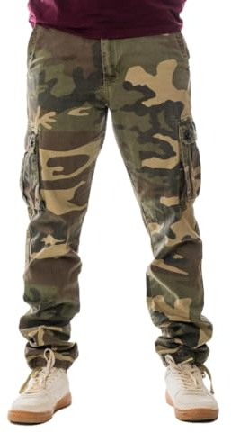 Vasego Cargohose Herren - Strapazierfähige Arbeitshose für Männer mit 6 Taschen - Loose Fit Herren Arbeitshose - Camping Wanderhose 28-38