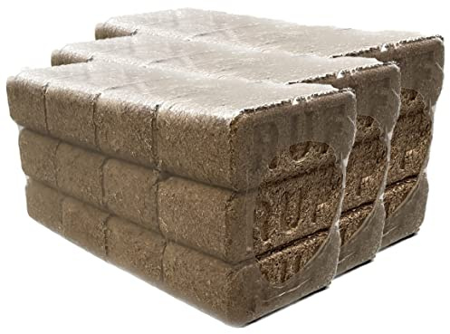 Holzbriketts aus Nadelholz Brennholz für Ofen, Kamin oder Feuerstelle, optimal zum Anzünden, Sehr guter Heizwert (Frei von Zusätzen oder Bindemitteln) 30 kg