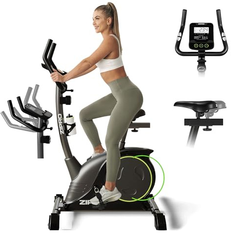 Zipro Heimtrainer Fahrrad Nitro, Ergometer Fitnessbikes, Magnetisches Fahrradtrainer, Ergometer Fahrrad bis 150kg, Indoor Bike, Trainingsfahrrad für zuhause, Fahrradergometer Batteriebetrieben