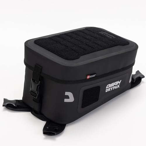 Greanthour Motorrad Tanktasche wasserdicht TPU – Multifunktional Tank- & Sitz-Tasche, für die meisten Enduro/Adventure Motorräder – Camping/Reisen/Offroad – Schwarz, 6L