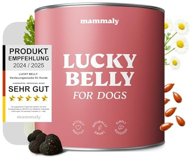 mammaly Probiotika für Deinen Hund - Lucky Belly 110 Drops (325g) - Bei Magenprobleme & Verdauungsprobleme für Magen-Darm, Verdauungssnacks bei Gras fressen & Kotfresser Leckerlies mit Huhn