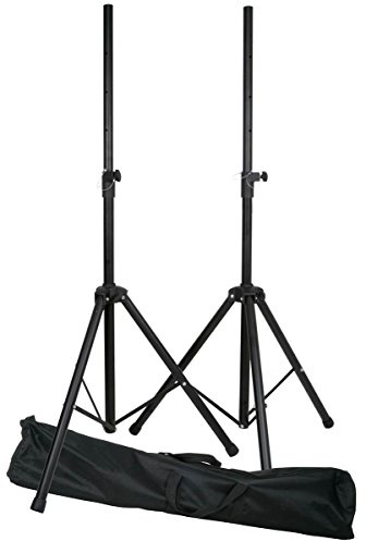 E-Lektron PA Lautsprecherständer - Paar robuste Stative Boxenständer für PA Lautsprecher Box mit 35mm Ständerflansch, inkl. Tragetasche (SPST-2)