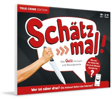 Schätz mal! True Crime Edition: Das Quiz mit Lach- und Staungarantie | Ab 18 Jahre | 2-8 Spieler | Spiel
